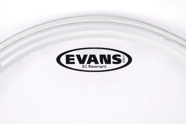 Evans EC Resonant Heads The Edge Control ring runs a centimetre in from the glue ring, allowing the head to vibrate all the way to the hoop